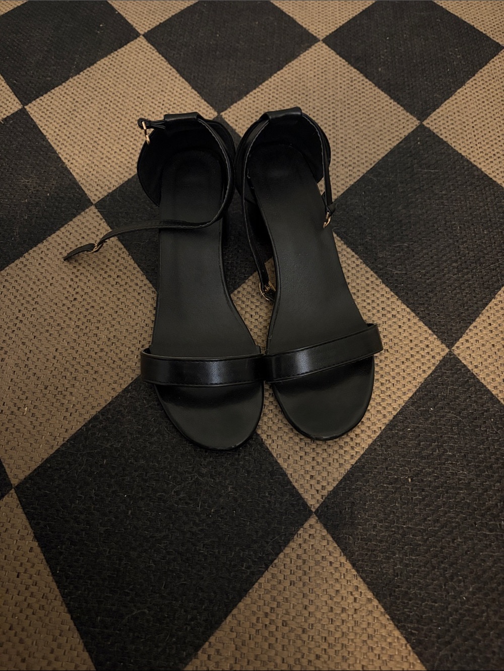 Women's Black Ankle-Strap Sandals